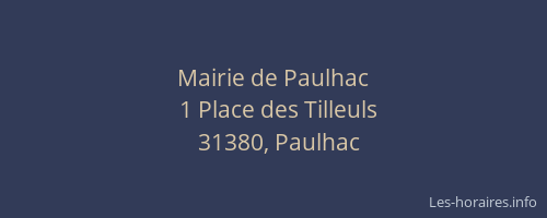 Mairie de Paulhac