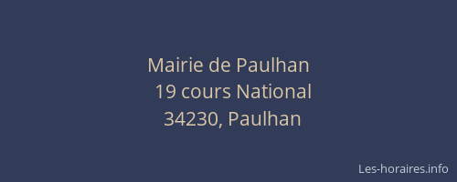 Mairie de Paulhan