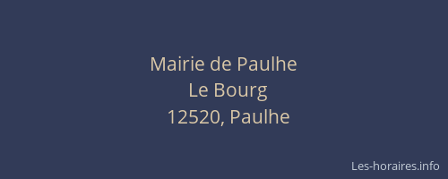 Mairie de Paulhe