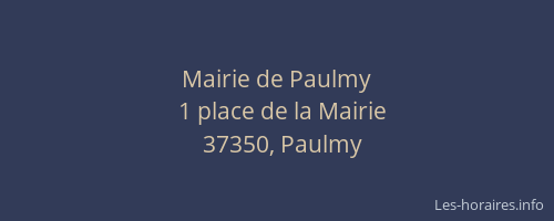 Mairie de Paulmy