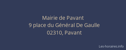 Mairie de Pavant