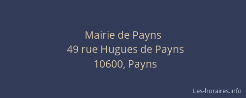 Mairie de Payns