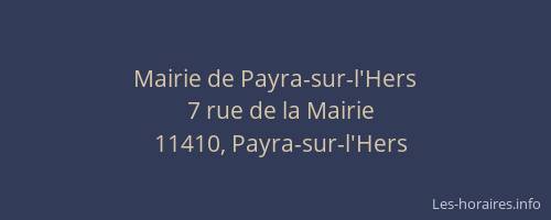 Mairie de Payra-sur-l'Hers