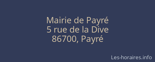 Mairie de Payré