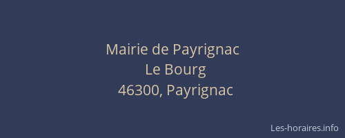 Mairie de Payrignac