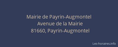 Mairie de Payrin-Augmontel