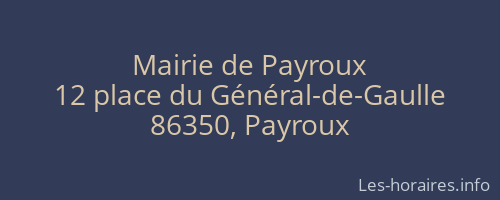 Mairie de Payroux
