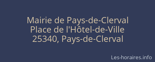 Mairie de Pays-de-Clerval