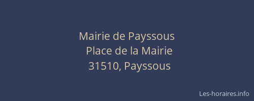Mairie de Payssous