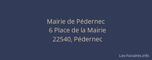 Mairie de P&eacute;dernec