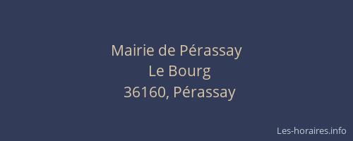 Mairie de P&eacute;rassay