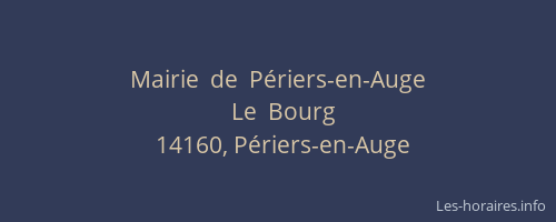 Mairie  de  P&eacute;riers-en-Auge