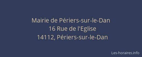 Mairie de P&eacute;riers-sur-le-Dan