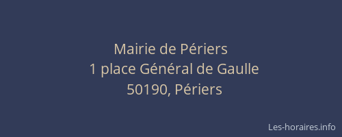 Mairie de P&eacute;riers