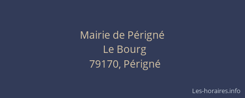 Mairie de P&eacute;rign&eacute;