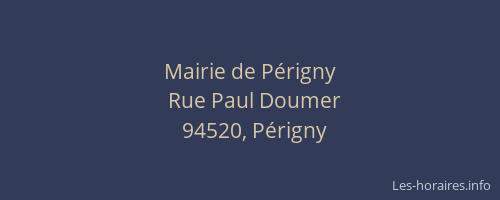 Mairie de P&eacute;rigny