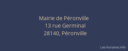 Mairie de P&eacute;ronville