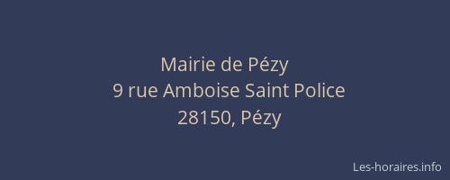 Mairie de P&eacute;zy