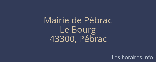 Mairie de Pébrac