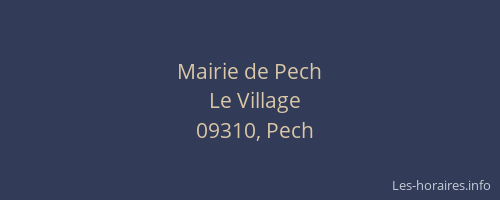 Mairie de Pech