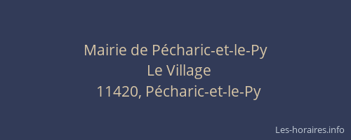 Mairie de Pécharic-et-le-Py