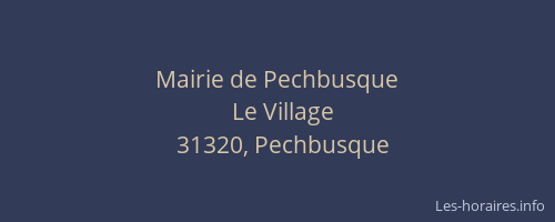 Mairie de Pechbusque