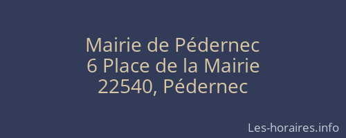 Mairie de Pédernec