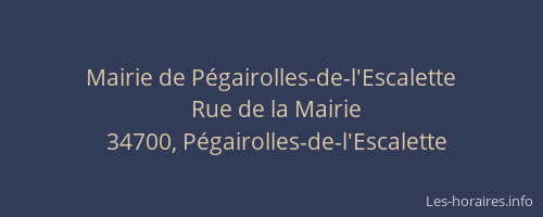 Mairie de Pégairolles-de-l'Escalette
