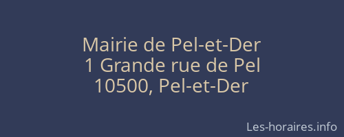 Mairie de Pel-et-Der