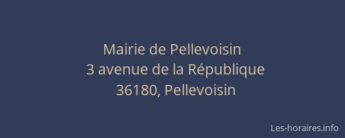 Mairie de Pellevoisin
