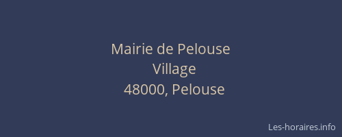 Mairie de Pelouse