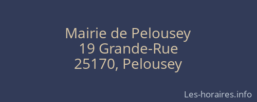 Mairie de Pelousey