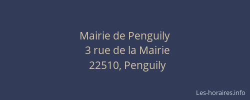 Mairie de Penguily