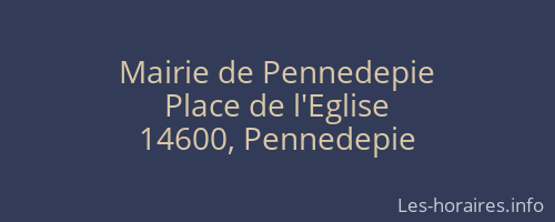 Mairie de Pennedepie
