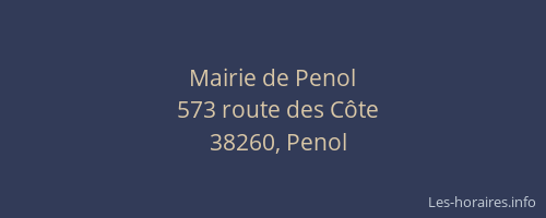 Mairie de Penol