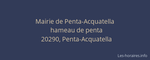 Mairie de Penta-Acquatella