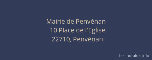 Mairie de Penv&eacute;nan