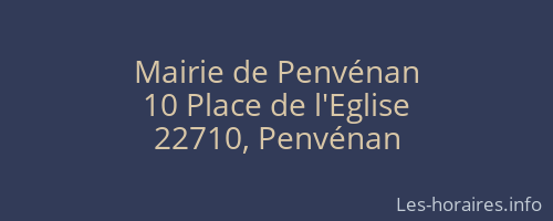 Mairie de Penvénan