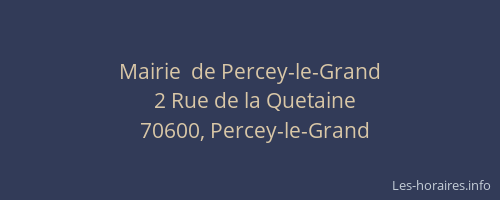 Mairie  de Percey-le-Grand