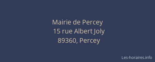 Mairie de Percey