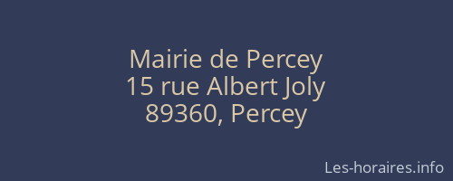 Mairie de Percey