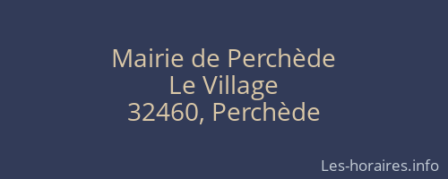 Mairie de Perchède