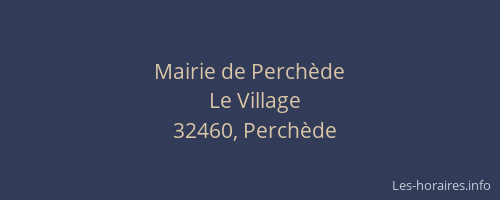 Mairie de Perchède