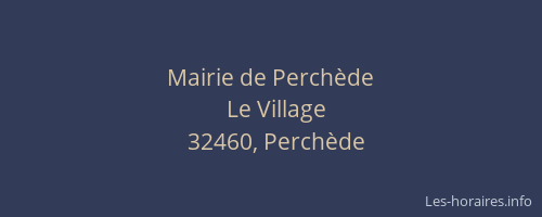 Mairie de Perch&egrave;de