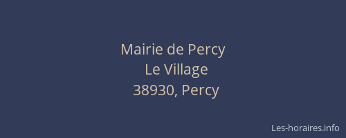 Mairie de Percy
