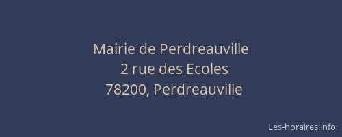Mairie de Perdreauville