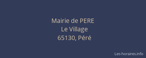 Mairie de PERE