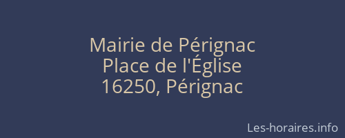 Mairie de Pérignac