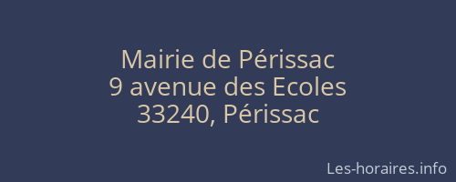 Mairie de Périssac