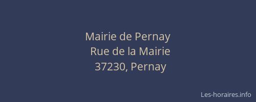 Mairie de Pernay